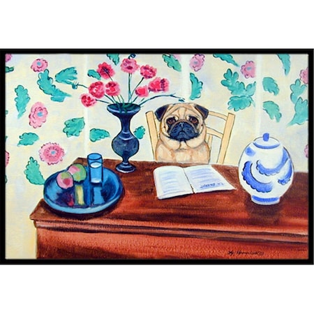 Carolines Treasures 24 x 36 in. Pug Indoor Or Outdoor Doormat 7253JMAT